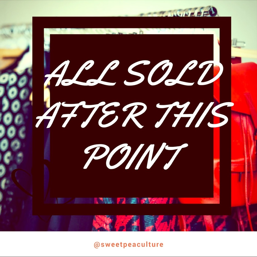 ‼️‼️‼️SOLD BEYOND THIS POINT! ‼️‼️‼️